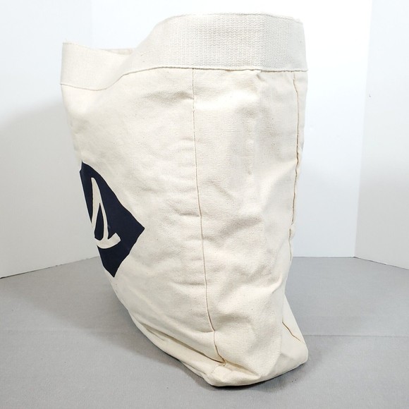 Sperry Top Sider Large Heavy Canvas Tote Bag Sailboat Logo Since 1935 Washable - Picture 7 of 12